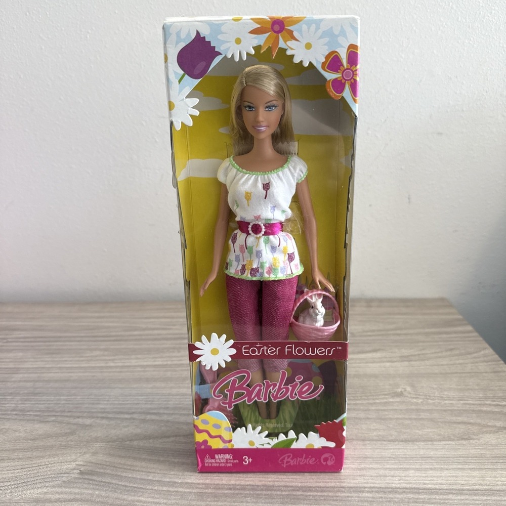 2007 Mattel Barbie Easter Flowers Doll NRFB NIP Vintage Toy Collectible New